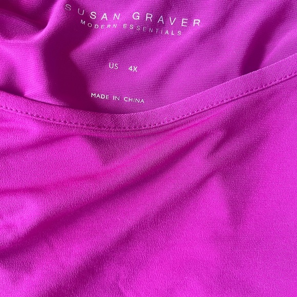 NWOT SUSAN GRAVER Bundle of 4 comfortable jersey knit shirts—Size 4XL - Picture 4 of 9